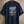 T-shirt surf oversize vintage bleu marine en coton bio HONO, surf art en collab artiste, surfwear français écoresponsable.