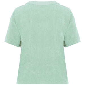 T-shirt surf femme HONO en éponge bio vert lagon, vue dos