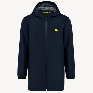 Veste imperméable recyclée bleu marine HONO Surfwear à capuche