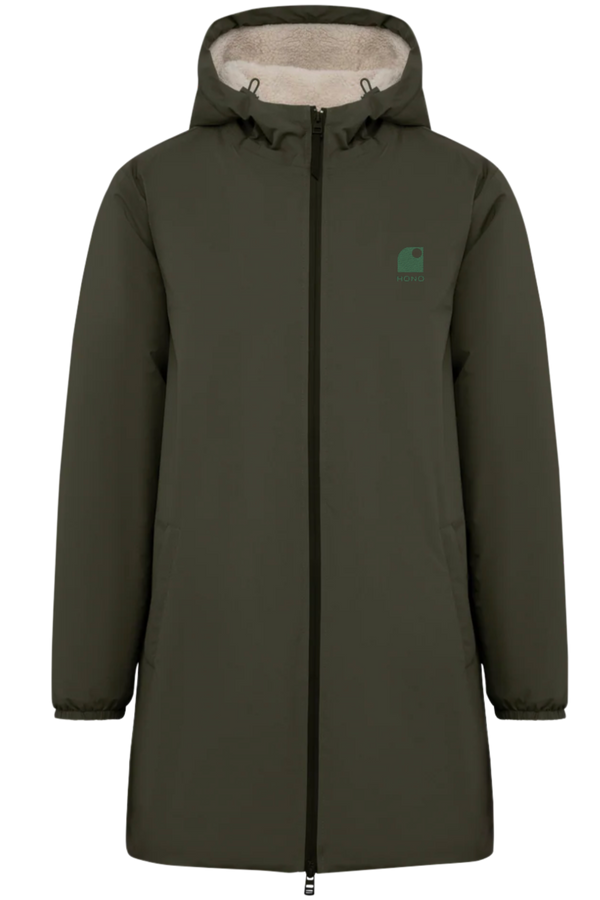 Veste imperméable doublée sherpa HONO Surf, surfwear éco-responsable en France. Surfwear chaud et confortable disponible sur notre surfshop – surfwear France