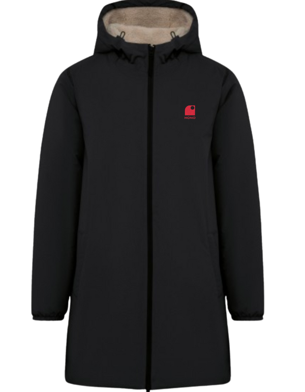 Veste imperméable doublée sherpa HONO Surf, surfwear éco-responsable en France. Surfwear chaud et confortable disponible sur notre surfshop – surfwear France
