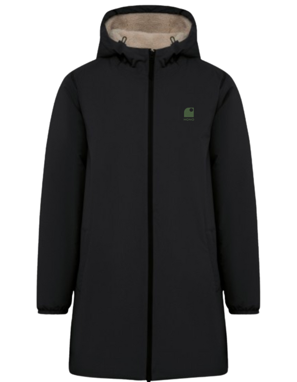 Veste imperméable doublée sherpa HONO Surf, surfwear éco-responsable en France. Surfwear chaud et confortable disponible sur notre surfshop – surfwear France