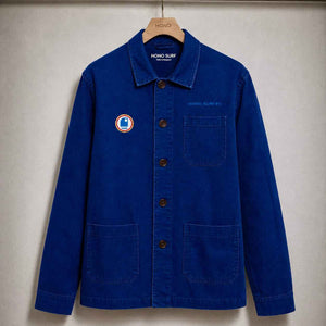 Veste atelier brodée  bleu indigo