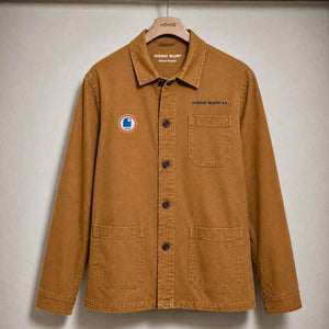 Veste atelier brodée vintage camel