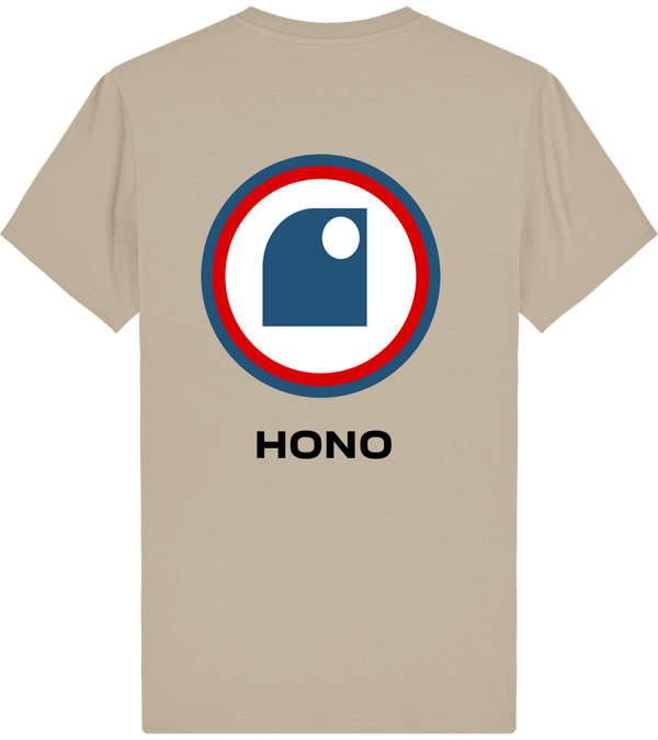 Camiseta HONO TEAM logo grande en la espalda 100% algodón orgánico